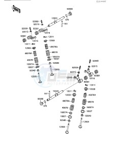 ZX 600 B [NINJA 600RX] (B1) [NINJA 600RX] drawing ROCKER ARMS_VALVES