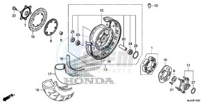 VT750C2SD UK - (E) drawing REAR WHEEL (VT750CS/C2S)