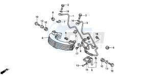 XR250R drawing OIL COOLER