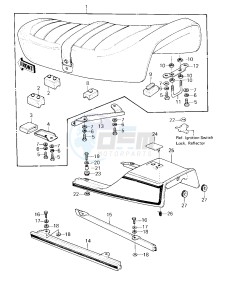 KZ 1000 D [Z1R] (D3) [Z1R] drawing SEAT_SEAT COVER -- 80 D3- -