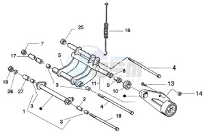 Beverly 125 drawing Swinging arm