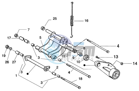 Swinging arm