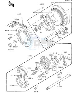 KX 500 B [KX500] (B1) [KX500] drawing REAR HUB_BRAKE_CHAIN