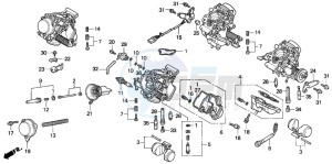 VF750C drawing CARBURETOR (COMPONENT PARTS)