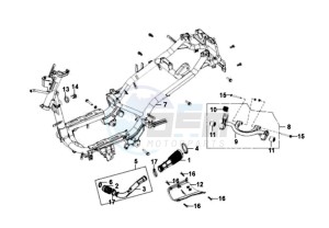 FIDDLE II 50 45KMH NEW ENGINE drawing FRAME / ENGINE MOUNT