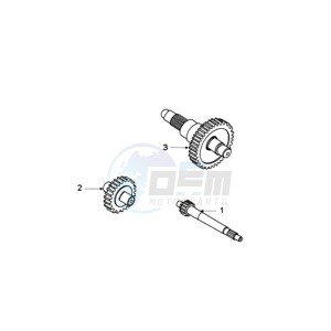 SAT400 SC drawing DRIVE SHAFTS / KICKSTARTER