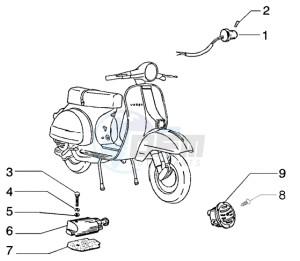 PX 150 E U.S.A. drawing Electrical device-electric horn