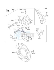 EX 250 F [NINJA 250R] (F15-F19) [NINJA 250R] drawing REAR BRAKE-- F15 - F17- -