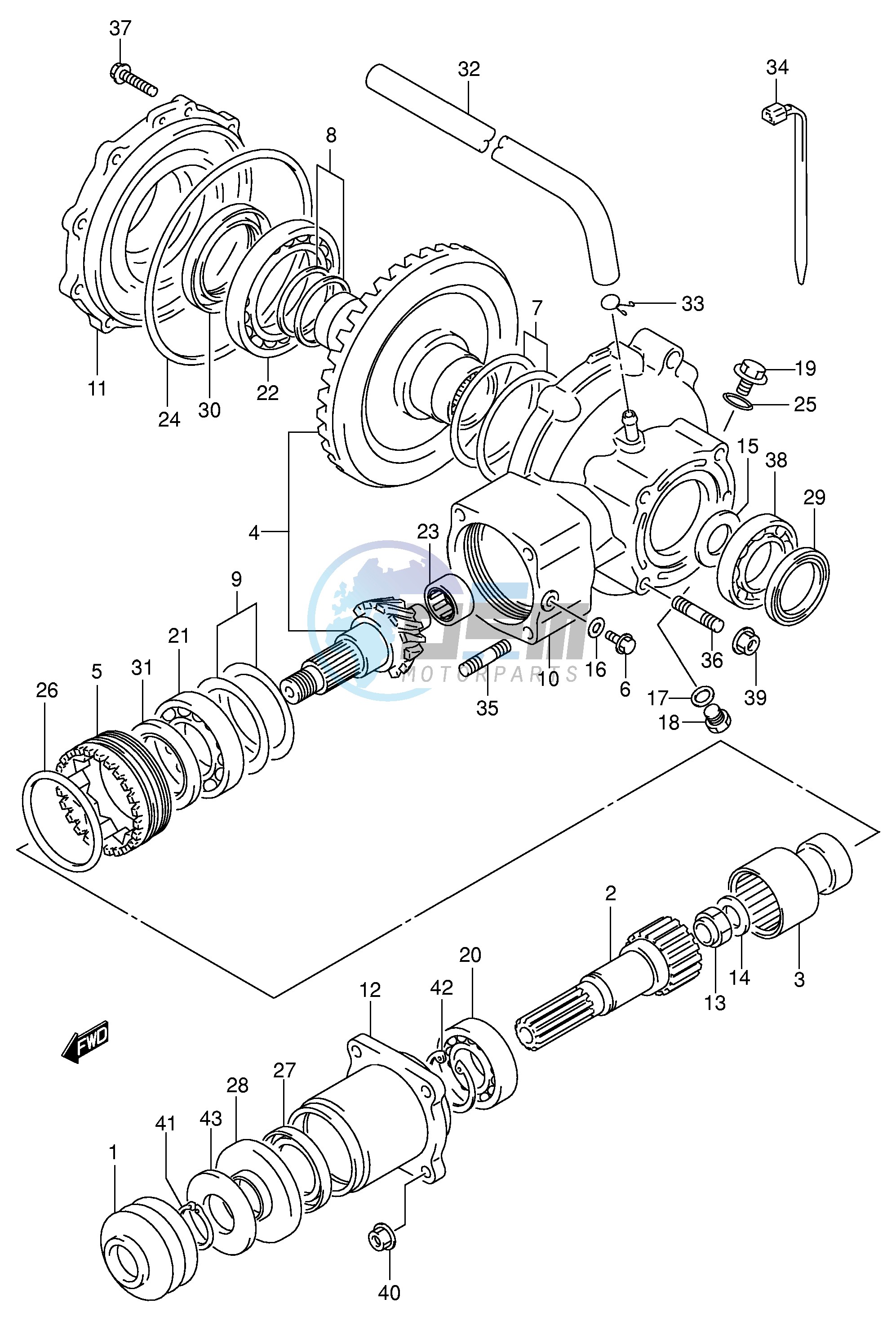 FINAL BEVEL GEAR (REAR)(MODEL K1)