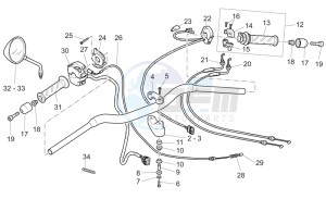 V 11 Cafe Ballabio 1100 drawing Handlebar - Controls