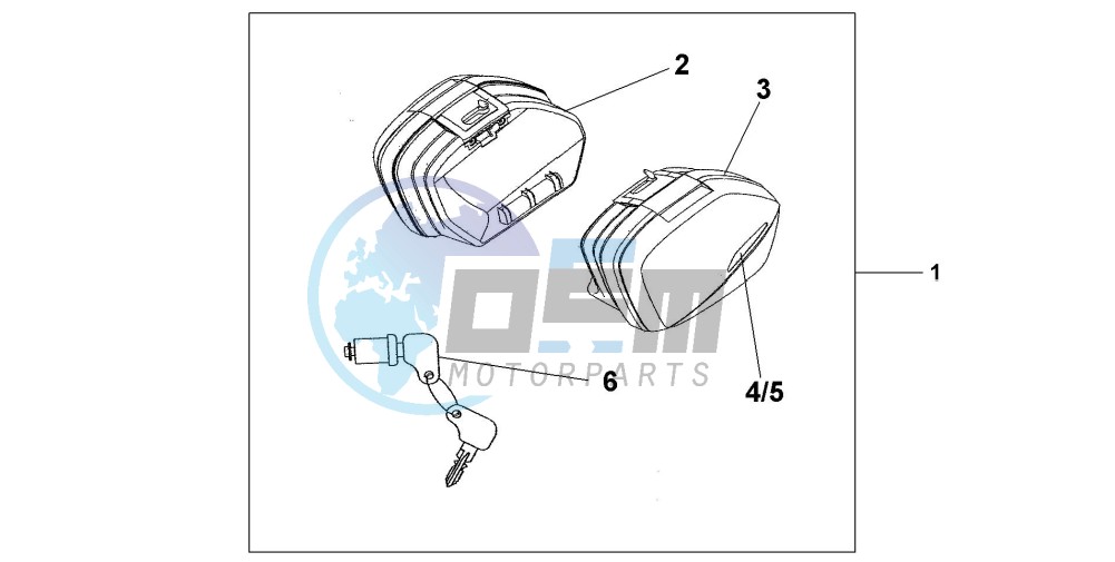 33 LITRE PANNIER SET QUASAR SILVER METALLIC