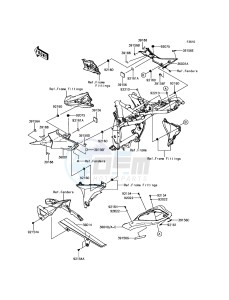 Z800 ABS ZR800BDS FR GB XX (EU ME A(FRICA) drawing Side Covers/Chain Cover