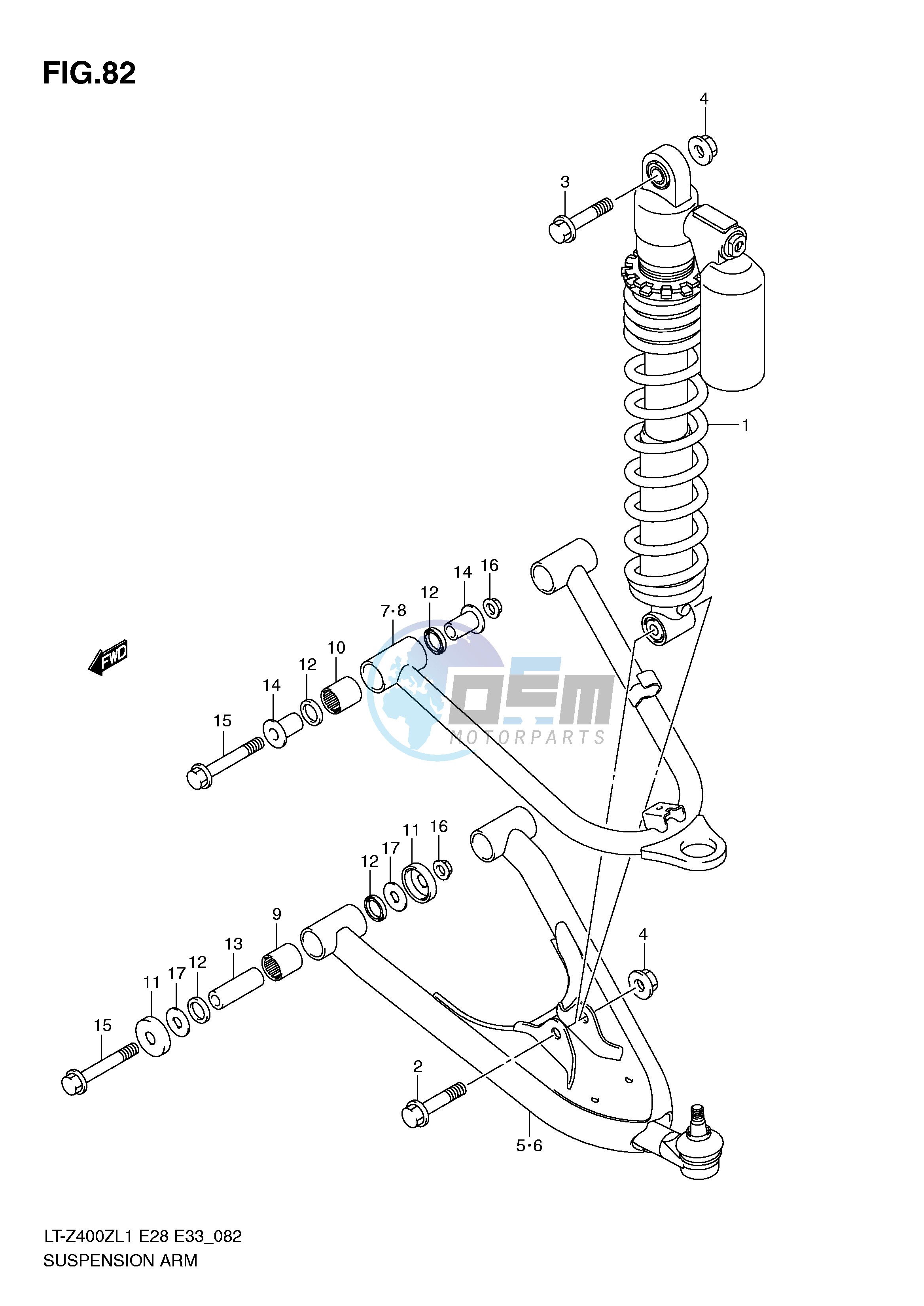 SUSPENSION ARM (LT-Z400L1 E33)