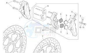 RSV 2 1000 drawing Front brake caliper I