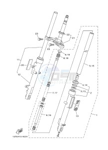 YB125 (2CS1) drawing FRONT FORK