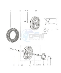 KISBEE 50 N drawing WHEELS