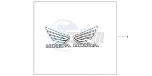 CB600FA9 France - (F / ABS CMF 25K) drawing 3D LOGO KIT HONDA