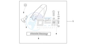 CBR1000RR9 Europe Direct - (ED / MME REP) drawing HUGGER CANDY ACHILLES BLACK METALLIC