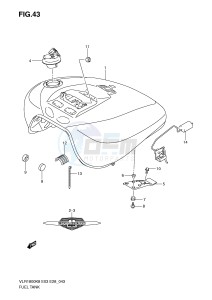 VLR1800 (E3-E28) drawing FUEL TANK (VLR1800K8 K9)