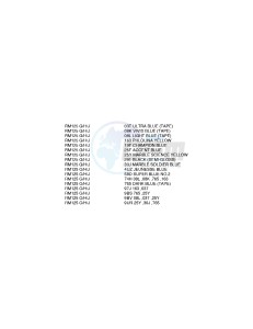 RM125 (G-H-J) drawing * COLOR CHART *