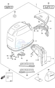 DF 150 drawing Engine Cover (Black)