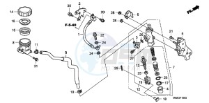 VFR1200FD VFR1200F UK - (E) drawing RR. BRAKE MASTER CYLINDER