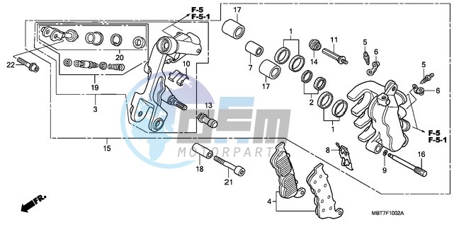 FRONT BRAKE CALIPER (L.)