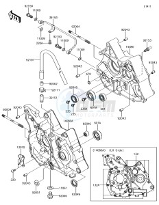 KLX110 KLX110CFF EU drawing Crankcase