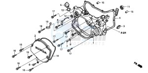 CR125R drawing RIGHT CRANKCASE COVER (CR125R2-4)