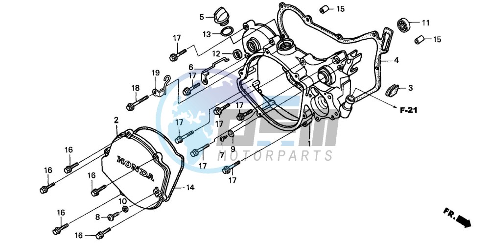 RIGHT CRANKCASE COVER (CR125R2-4)