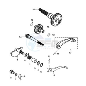 FOX LN A BE drawing DRIVE SHAFTS / KICKSTARTER