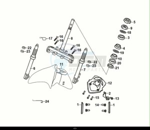 JET 14 200i (XC20W2-EU) (E5) (M1) drawing STEERING STEM - FRONT CUSHION