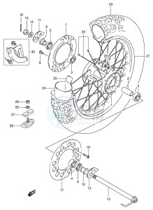 DR350 (E1) drawing REAR WHEEL