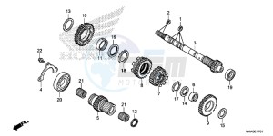 NC750XDG SH125AS UK - (E) drawing TRANSMISSION (MAINSHAFT) ( NC750XD)