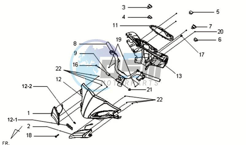 HANDLEBAR / HANDLEBAR COVER FR / RR