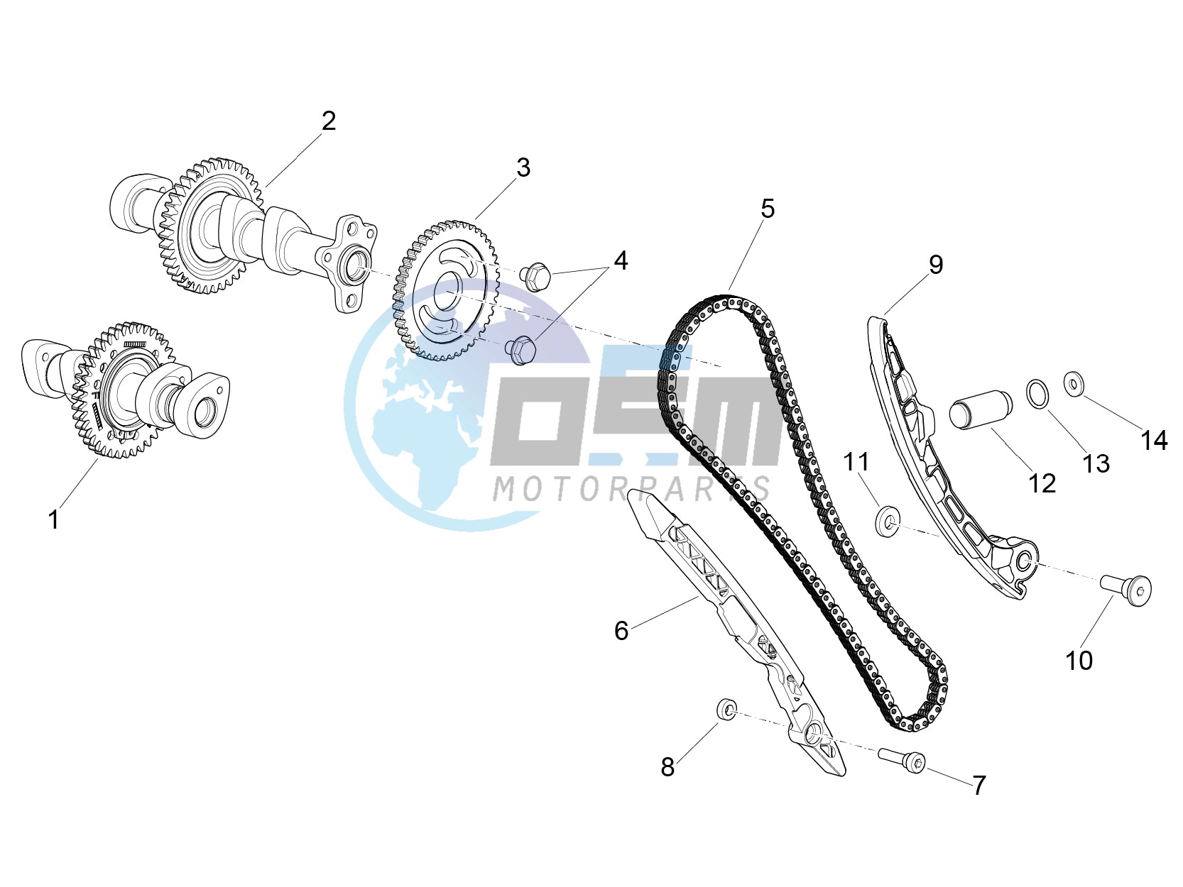 Front cylinder timing system