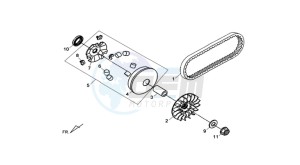 SYMPHONY ST 125 drawing CLUTCH / V BELT