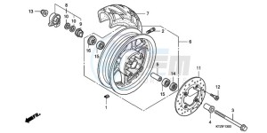 PES1509 Europe Direct - (ED) drawing FRONT WHEEL