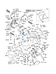 KLE500 KLE500B6F GB XX (EU ME A(FRICA) drawing Cowling