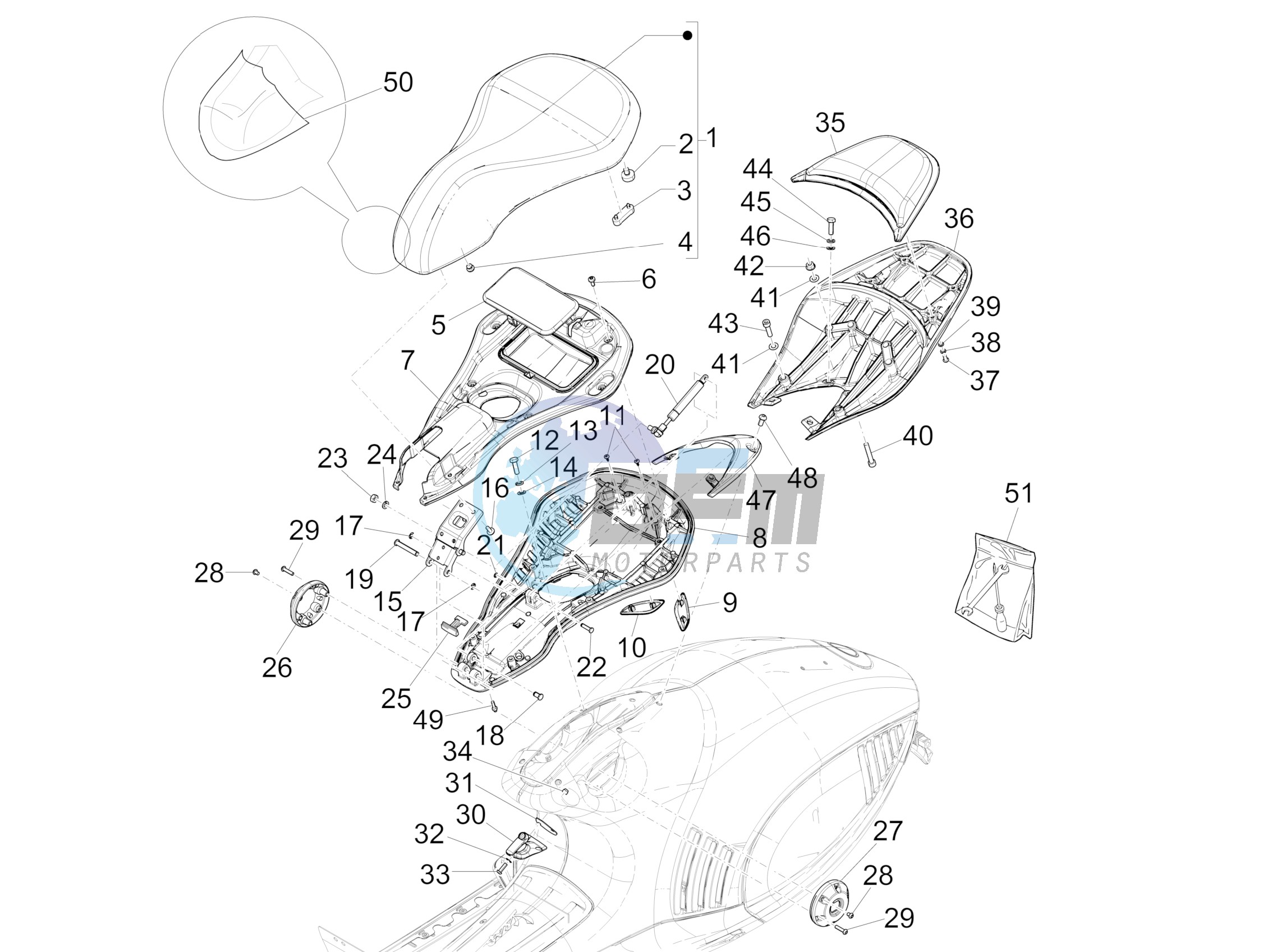 Saddle/seats