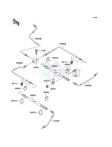 MULE 3010 DIESEL 4x4 KAF950-B3 EU drawing Brake Piping