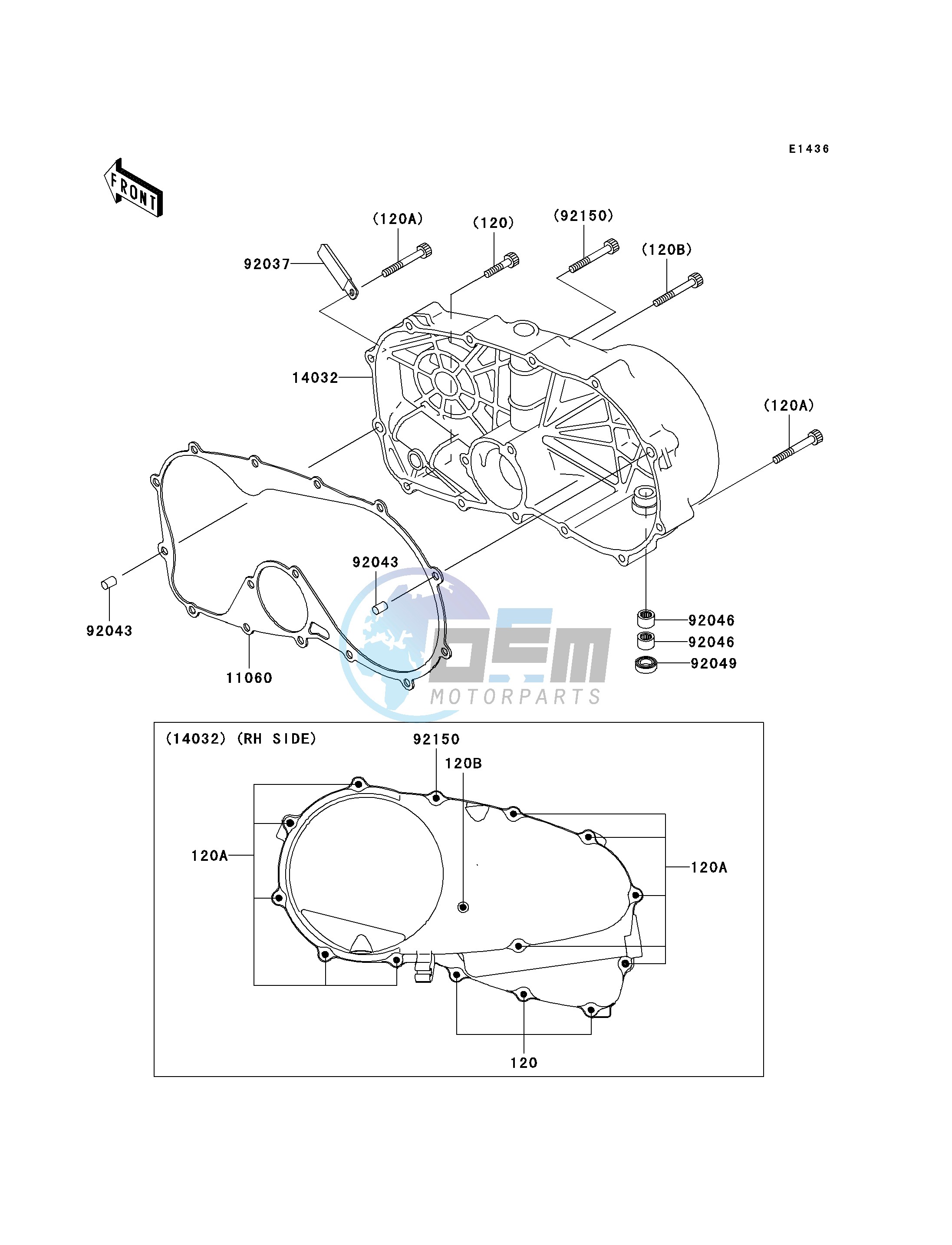 RIGHT ENGINE COVER-- S- -