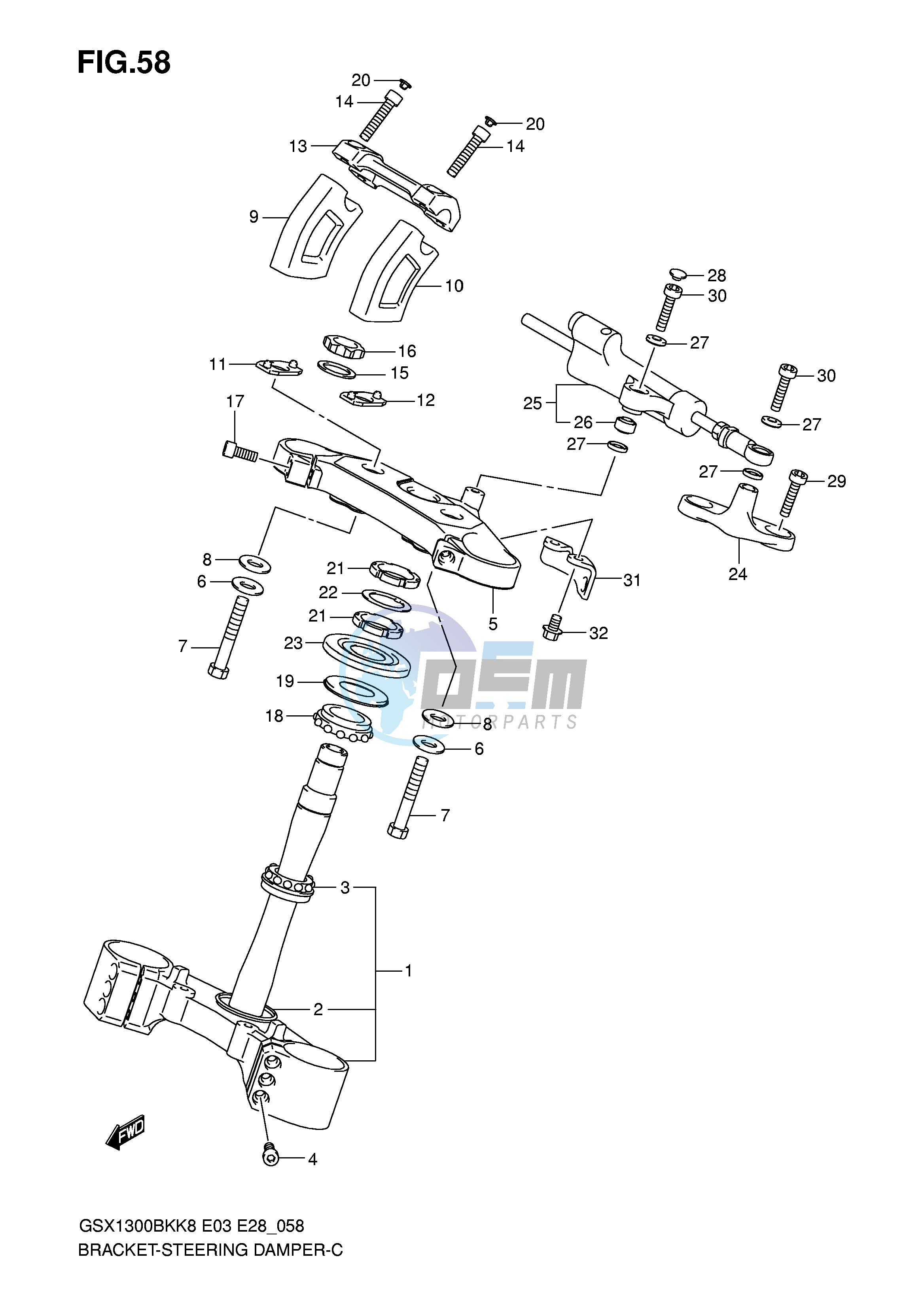 BRACKET STEERING DAMPER