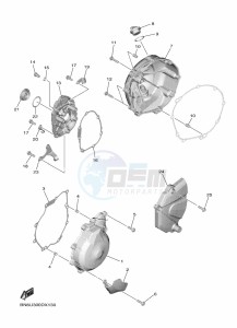 YZF600W YZF-R6 (BN6V) drawing CRANKCASE COVER 1