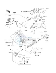 VN 2000 H [VULCAN 2000 CLASSIC] (8F-9F) H8F drawing TURN SIGNALS