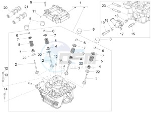 RS4 125 4T drawing Cylinder head - valves