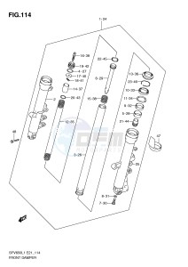 SFV650 (E21) Gladius drawing FRONT DAMPER (SFV650UAL1 E21)