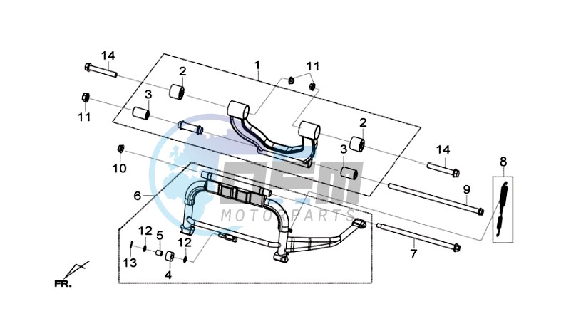 CENTRAL STAND -SIDE STAND- KICKSTARTER PEDAL