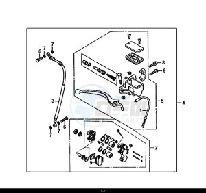 FIDDLE II 50 (45 KM/H) (AF05W4-EU) (E4) (L8-M0) drawing FRONT BRAKE MASTER CYLINDER