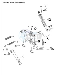 DJANGO 50 4T ALLURE drawing SUSPENSION AND STAND